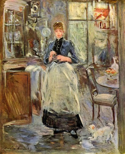 The dining room von Berthe Morisot als Kunstdruck auf Leinwand