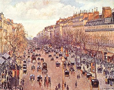Boulevard Montmartre von Camille Pissarro als Kunstdruck auf Leinwand