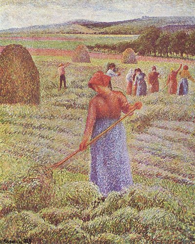 Heuernte bei Eragny von Camille Pissarro als Kunstdruck auf Leinwand
