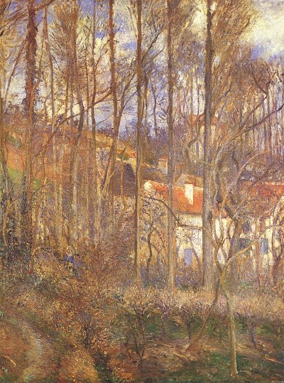 Pontoise die Cote des Bufs an der Hermitage von Camille Pissarro als Kunstdruck auf Leinwand