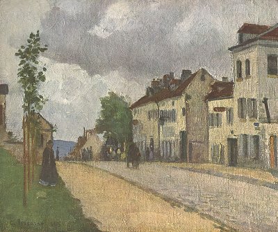 Strasse in Pontoise Rue de Gisors von Camille Pissarro als Kunstdruck auf Leinwand