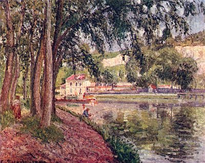 Treidelweg von Camille Pissarro als Kunstdruck auf Leinwand