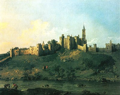 Alnwick Castle Northumberland von Canaletto als Kunstdruck auf Leinwand