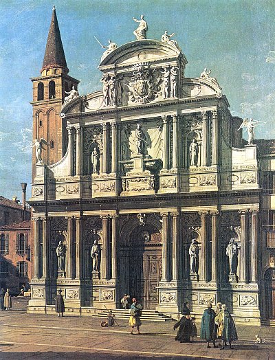 Campo S Maria Zobenigo Detail von Canaletto als Kunstdruck auf Leinwand