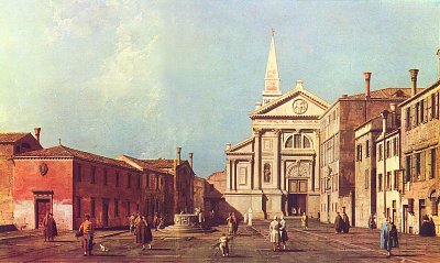 Campo e la Chiesa di San Francesco della Vigna von Canaletto als Kunstdruck auf Leinwand
