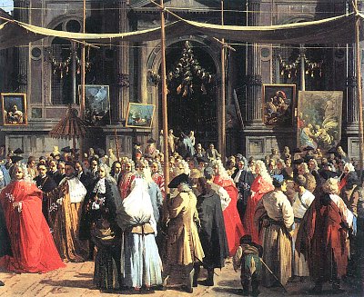 Das Rochusfest Detail von Canaletto als Kunstdruck auf Leinwand