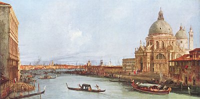 Santa Maria della Salute von Canaletto als Kunstdruck auf Leinwand