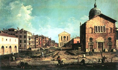 Vedute von San Giuseppe di Castello von Canaletto als Kunstdruck auf Leinwand