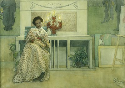 After the prom von Carl Larsson als Kunstdruck auf Leinwand