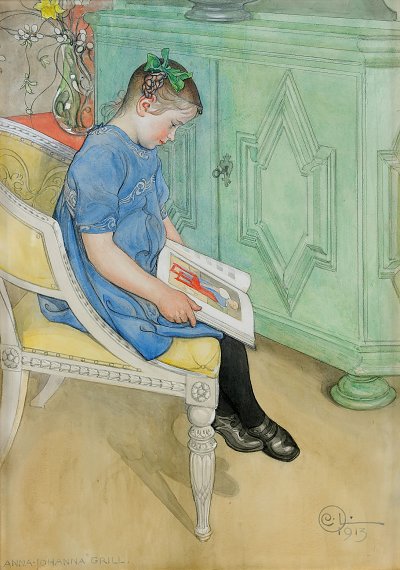 Anna Johanna von Carl Larsson als Kunstdruck auf Leinwand