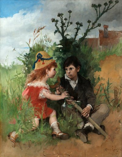 Clair Obscur von Carl Larsson als Kunstdruck auf Leinwand