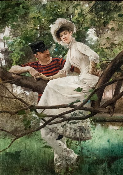 Idyll von Carl Larsson als Kunstdruck auf Leinwand