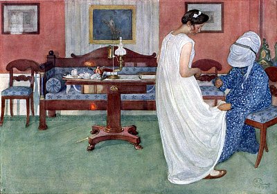 In noten von Carl Larsson als Kunstdruck auf Leinwand
