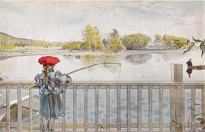 Lisbeth metar von Carl Larsson als Kunstdruck auf Leinwand