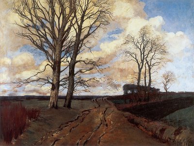 Weg ins Moor von Carl Vinnen als Kunstdruck auf Leinwand