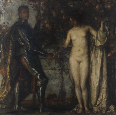 Adam und Eva von Carl-von-Marr als Kunstdruck auf Leinwand