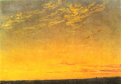 Abend von Caspar David Friedrich als Kunstdruck auf Leinwand