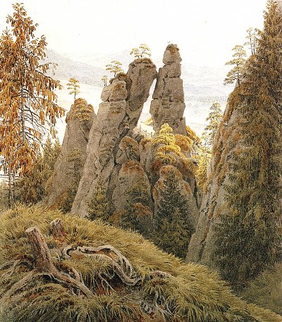 Das Tor auf dem Neurathen von Caspar David Friedrich als Kunstdruck auf Leinwand