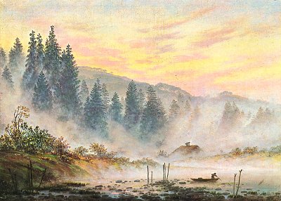 Der Morgen von Caspar David Friedrich als Kunstdruck auf Leinwand
