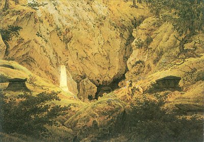 Grabmale alter Helden von Caspar David Friedrich als Kunstdruck auf Leinwand