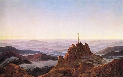 Morgen im Riesengebirge von Caspar David Friedrich als Kunstdruck auf Leinwand