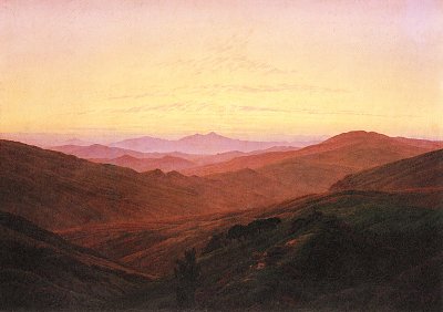 Riesengebirge von Caspar David Friedrich als Kunstdruck auf Leinwand