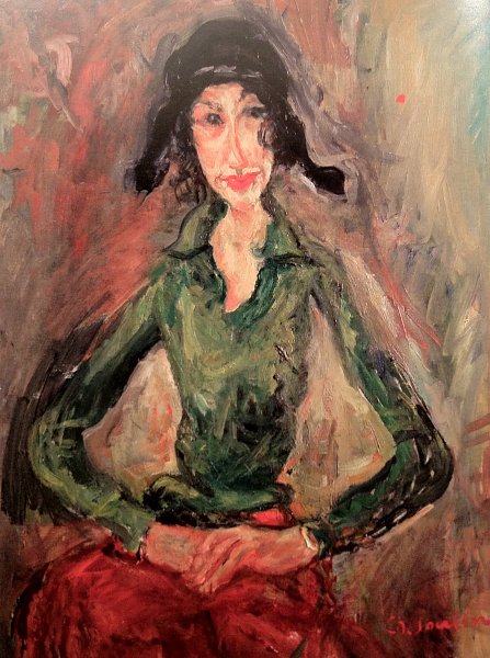 Kunstdruck La femme en vert von Chaim Soutine als Leinwandbild