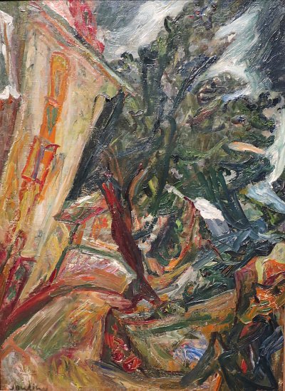 Landscape with Figures von Chaim Soutine als Kunstdruck auf Leinwand