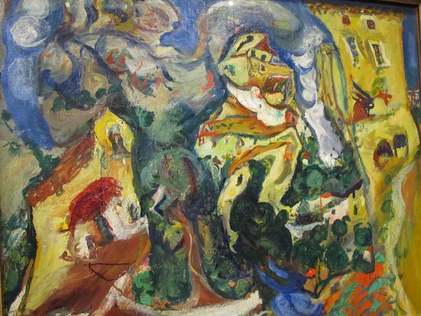 Kunstdruck Le Village von Chaim Soutine als Leinwandbild