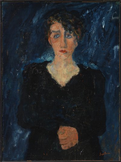 Portrait of a woman von Chaim Soutine als Kunstdruck auf Leinwand