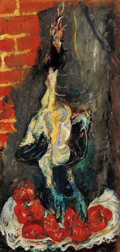 Poulet et tomates von Chaim Soutine als Kunstdruck auf Leinwand