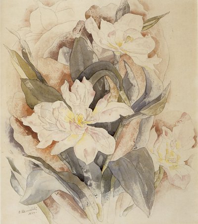Flower Study von Charles Demuth als Kunstdruck auf Leinwand