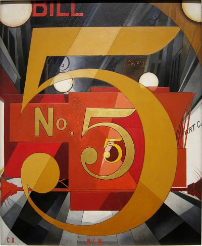 I Saw the Figure 5 in Gold von Charles Demuth als Kunstdruck auf Leinwand