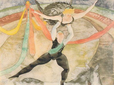The Circus von Charles Demuth als Kunstdruck auf Leinwand