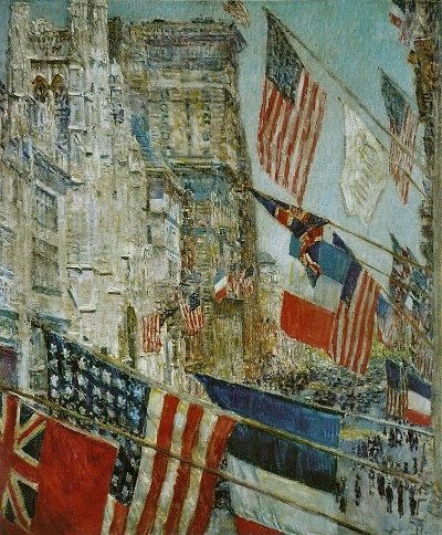 Allies day may von Childe Hassam als Kunstdruck auf Leinwand