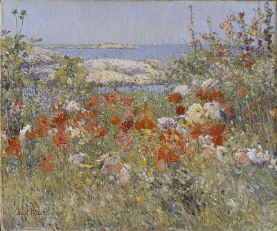 Celia Thaxter s garden von Childe Hassam als Kunstdruck auf Leinwand
