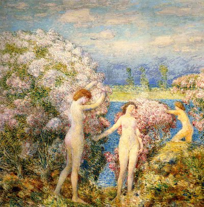 June von Childe Hassam als Kunstdruck auf Leinwand