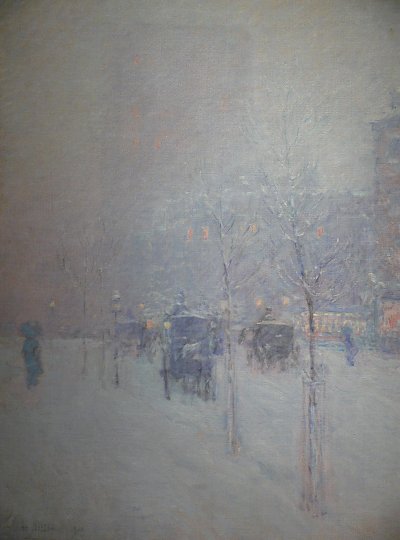 New York late afternoon winter von Childe Hassam als Kunstdruck auf Leinwand