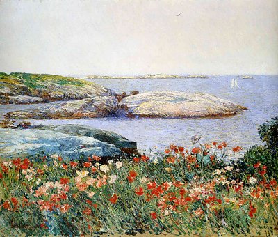 Poppies Isles of Shoals von Childe Hassam als Kunstdruck auf Leinwand
