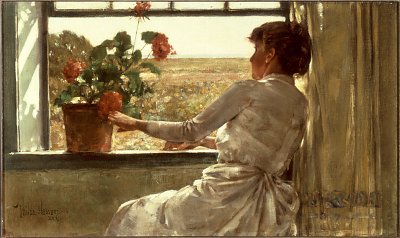 Summer Evening von Childe Hassam als Kunstdruck auf Leinwand