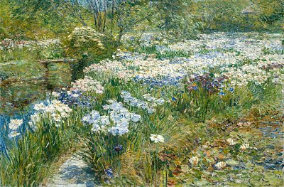 The Water Garden von Childe Hassam als Kunstdruck auf Leinwand