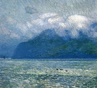 The silver veil and the golden gate von Childe Hassam als Kunstdruck auf Leinwand
