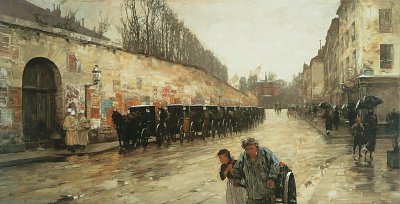Une averse von Childe Hassam als Kunstdruck auf Leinwand