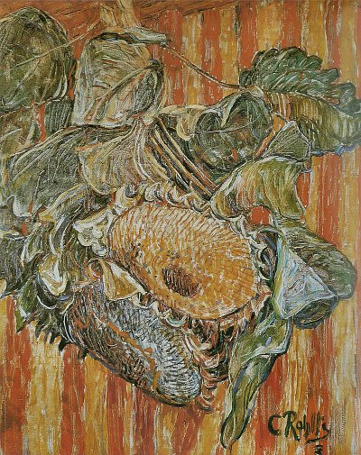 Sonnenblumen von Christian Rohlfs als Kunstdruck auf Leinwand