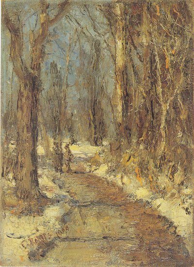 Winterlandschaft von Christian Rohlfs als Kunstdruck auf Leinwand
