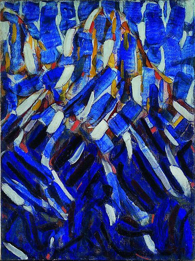 Abstraction (the Blue Mountain) von Christian Rohlfs als Kunstdruck auf Leinwand