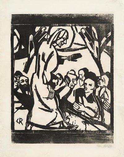 Bergpredigt von Christian Rohlfs als Kunstdruck auf Leinwand