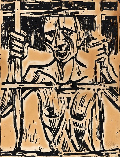 Der Gefangene von Christian Rohlfs als Kunstdruck auf Leinwand