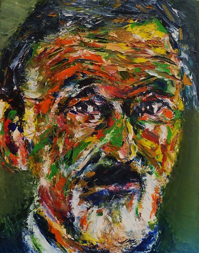 Portrait von Christian Rohlfs von Christian-Rohlfs als Kunstdruck auf Leinwand