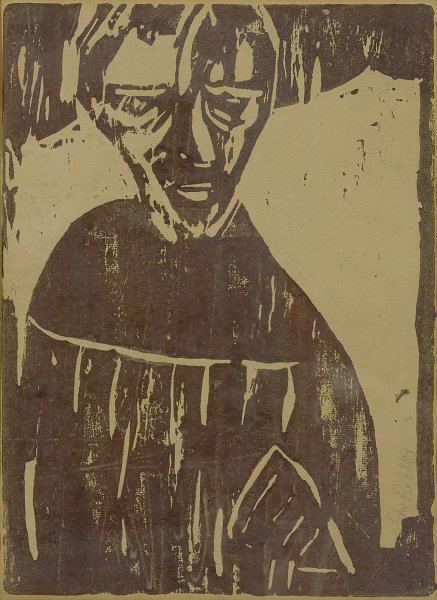 Kunstdruck Prediger(Alter Mann) von Christian-Rohlfs als Leinwandbild